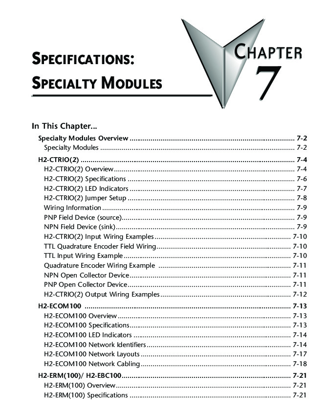 First Page Image of H2-SERIO H2-DM-M Chapter Seven Specialty Modules Data Sheet.pdf